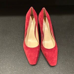 Marc Fisher Red Suede Women's Pumps